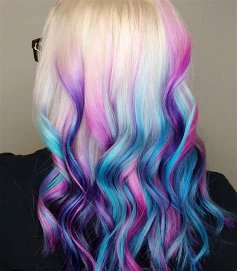 It's fruity, and comes in a variety of flavors and colors. Colorful dip dye hair | Dip dye hair, Mermaid hair color ...