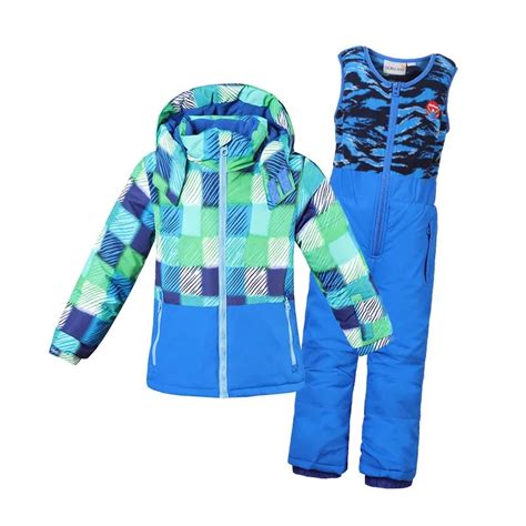 Children Ski Suit Winter Baby Boys Girls Outdoor Clothes Waterproof