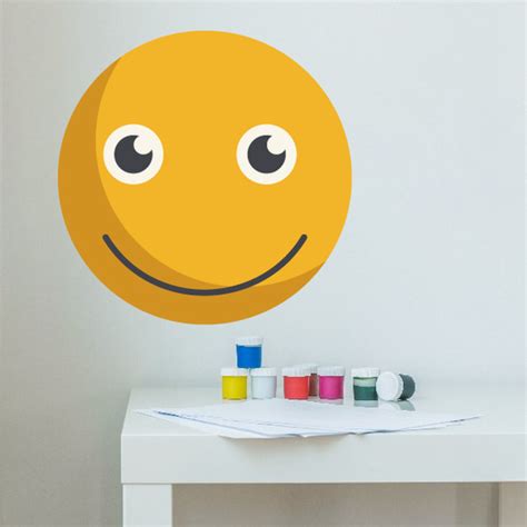 Emoticon Happy Face Wall Decal Vinyl Decal Car Decal Idcolor001