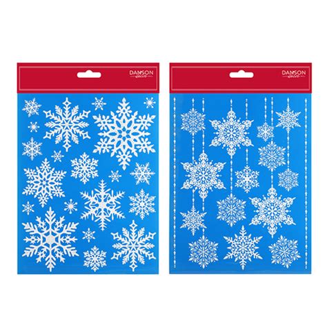 Window Clings Snowflakes Set Of 2 Christmas Village Shop