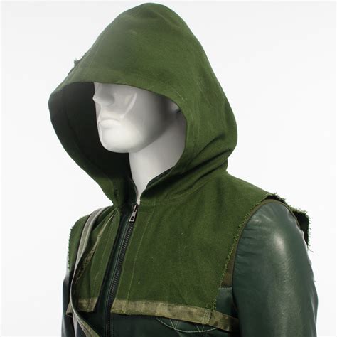 Green Arrow Oliver Queen Halloween Prop Cosplay Costume Hood Only Ebay