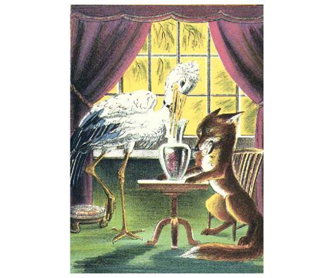 Fox And The Stork Aesop Fables