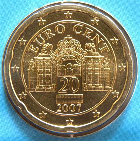 Österreich 20 Cent Münze 2007 Euro Muenzentv Der Online Euromünzen