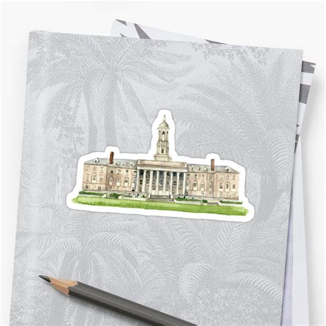 Psu Old Main Stickers By P H Redbubble