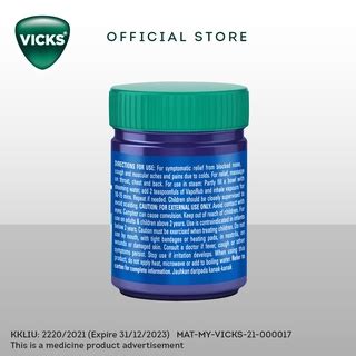 VICKS VAPORUB COLD VAPORIZING OINTMENT 25G Shopee Malaysia