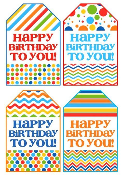 Printable Birthday Gift Tags Free
