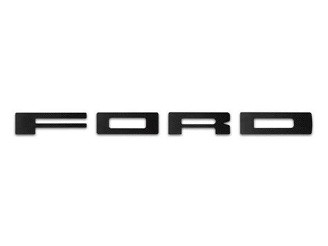 2010 2014 Ford Raptor Front Grille Letter Set 4pc Carbon Fiber Wrapped