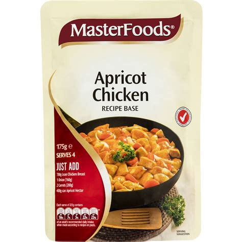 Cook maggi 2 minute chicken noodles, drain and refresh under cold water. Masterfoods Recipe Base Apricot Chicken 175g | Woolworths