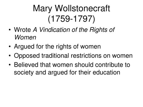 Ppt Mary Wollstonecraft Powerpoint Presentation Free Download Id