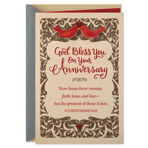 God Bless You On Your Anniversary Religious Anniversary Card Greeting