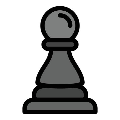 Chess Pawn Icon Outline Style 14281558 Vector Art At Vecteezy