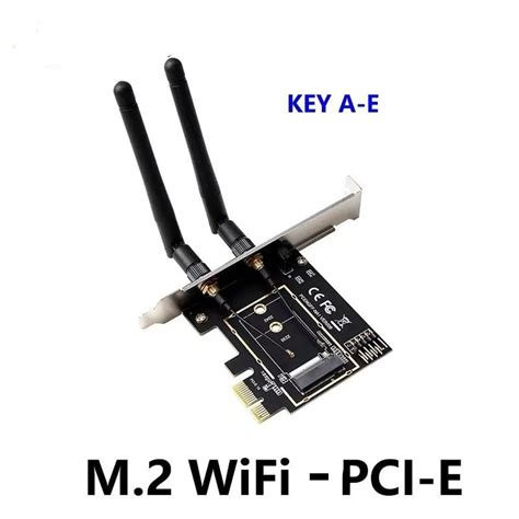 M2 To Pci Express Wireless Adapter Converter With 2 Antenna Ngff M2