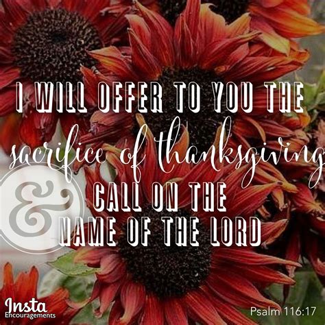 Psalm 11617 I Will Offer To You The Sacrifice Of Thanksgiving And Call