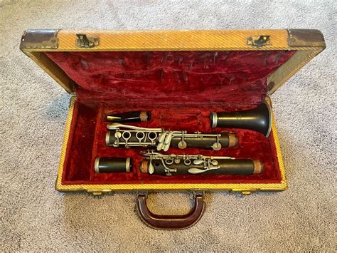 Vintage 1940s50s Elkhart Wooden Clarinet With Orig Hard Case のebay