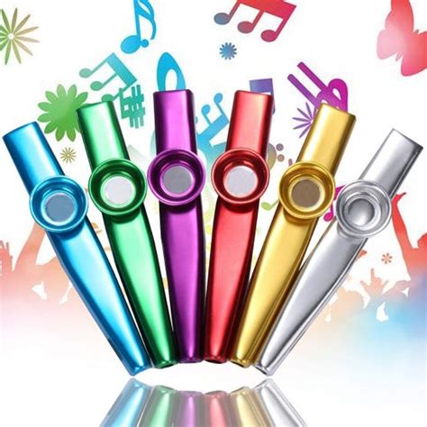 Moinkerin 6 Pieces Kazoo Metal Kazoos For Kids Kazoo Instrument For