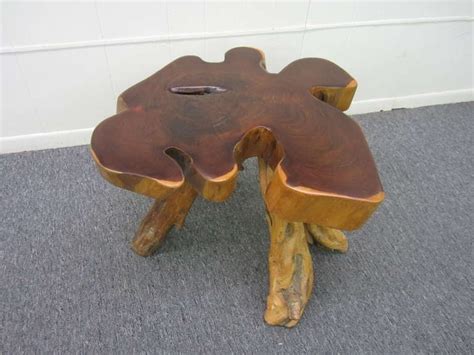 Redwood Tree Root Side Table In The Style Of Nakashima Mid Century