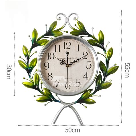 Wrought Iron Wall Clock Elegant 1620 Inch Oversized Glass Silent