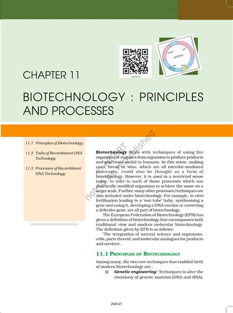 Biotechnology Principles And Processes Ncert Book Of Class 12 Biology