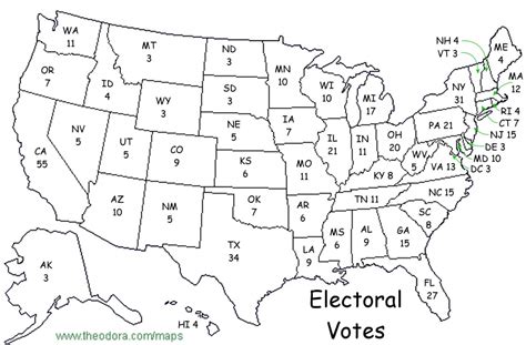 Blank 2024 Electoral College Map