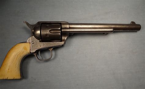 Colt Saa Revolver 1st Gen 7 12 Bbl 44 40 Cal Original Ivory