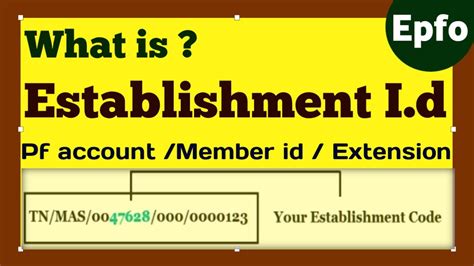 What Is Establishment Id In Pf Uan Epfo Hindi Establishment Id