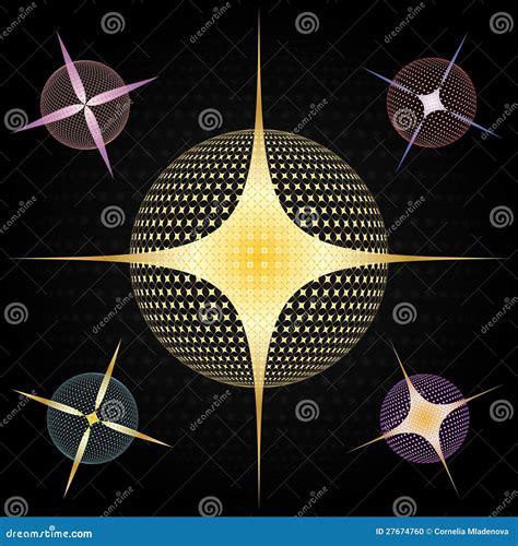 Stars And Spheres Stock Vector Illustration Of Night 27674760