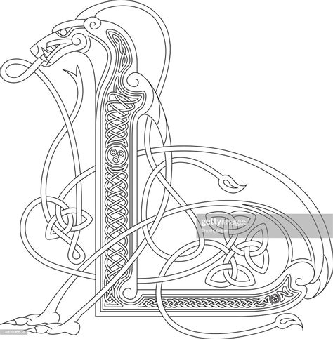 Ornamental Celtic Initial L Drawing High Res Vector Graphic Getty Images