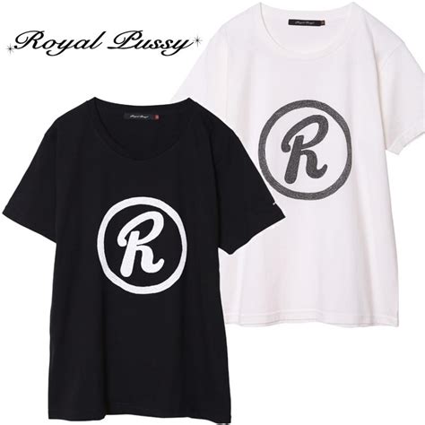 Royal Pussy ロイヤルプッシー「rstitch Basic Tee」定番rマークtシャツ 半袖 黒白 ブラックホワイト シド 川村