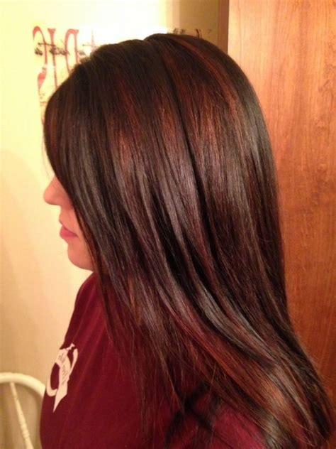 Best 25 Brown Hair Red Highlights Ideas On Pinterest