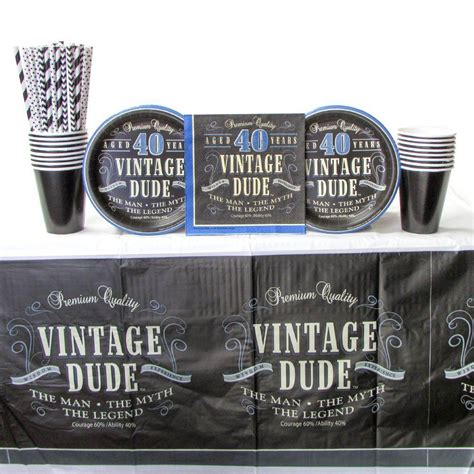 40 Vintage Dude Delivery Of Pleasure 40th Birthday Party Supplies
