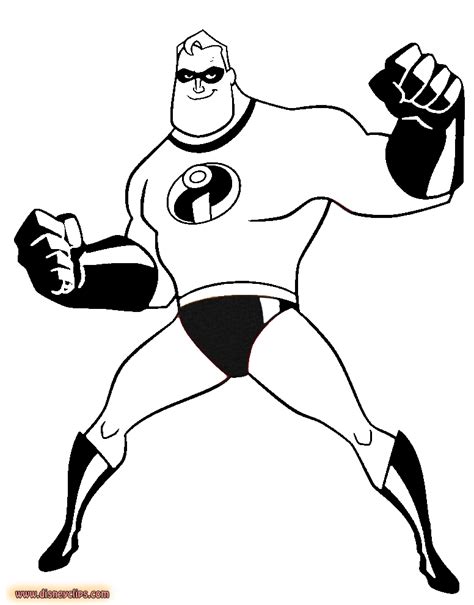 Disney Pixar The Incredibles Printable Coloring Pages | Disney