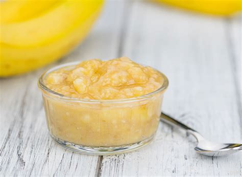 Homemade Banana Puree Baby Food Recipe Infantino