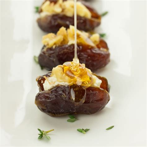 Honey Goat Cheese Dates With Walnuts The Table Snacks Recipes