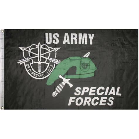 3x5 Black Us Army Special Forces Flag 3x5 Banner Licensed Brass