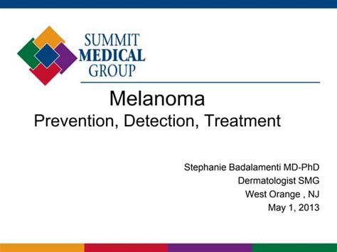 Melanoma Prevention Detection And Treatment Ppt