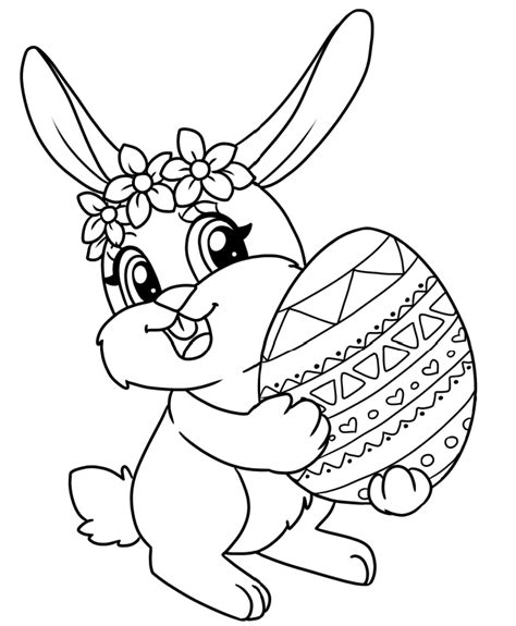 Easter Bunny Free Printable Coloring Pages