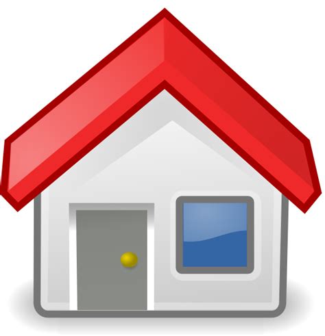 Red Roofed Home Icon Clip Art At Vector Clip