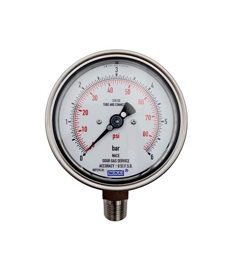 Wika Fully Stainless Steel Pressure Gauge With Without Liquid Filling Connection