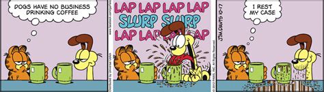 Garfield Dogs Have No Business Drinking Coffee Garfield Cartoon