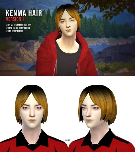 Kenma Kozume Hair Sims 4 Anime The Sims 4 Skin Sims 4