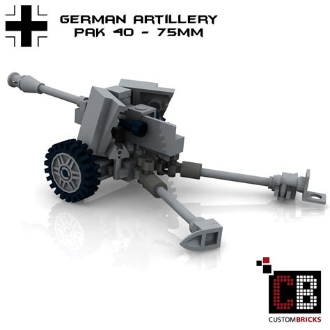 Battle Brick Pak38 World War German Artillery Custom Set