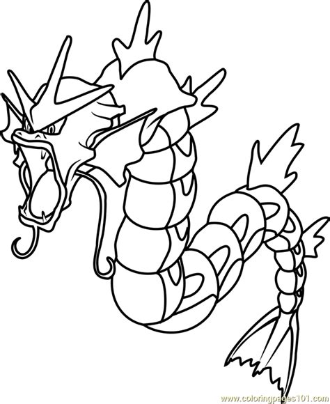 Gyarados Pokemon Coloring Page Pokemon Magikarp Coloring Gyarados