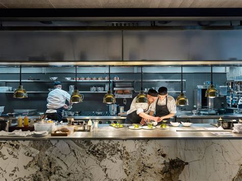Stylish and spacious, with plenty of. At Six Hotel, Stockholm | Restaurant kitchen design, Open ...