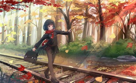 Anime Autumn Desktop Wallpapers Top Free Anime Autumn Desktop