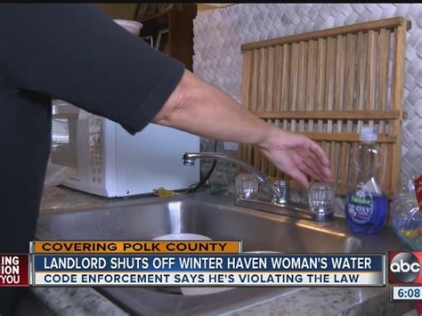 Polk Woman Landlord Turned Water Off In Spite