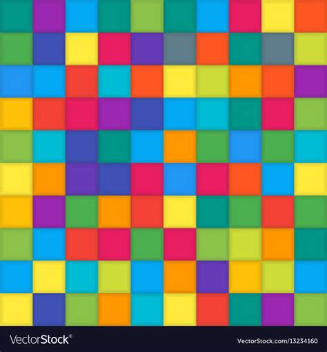 Multi Color Mosaic Tile Square Background Vector Image