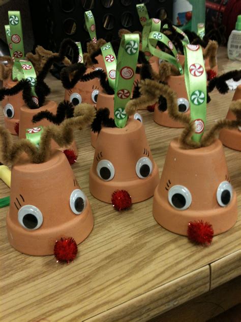 my pinterest win my version of clay pot reindeer ornaments christmas ornament crafts