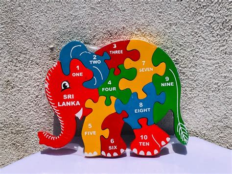 Elephant Puzzle Wooden Puzzle Jigsaw Puzzle Kids Toy Kids Etsy Canada