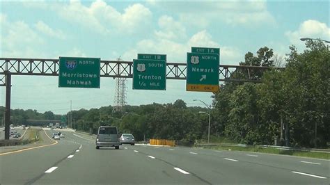 New Jersey Interstate 287 Northbound Cross Country Roads