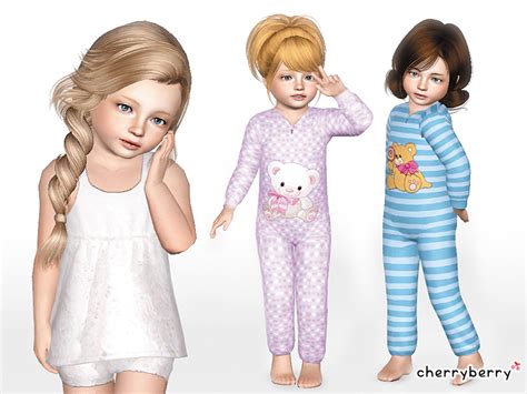 The Sims Resource Cute Sleepwear Set Toddlers